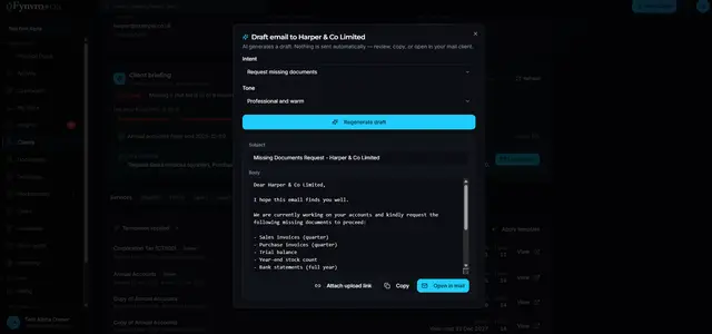 Fynvro OS production screen